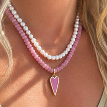 Load image into Gallery viewer, ••TOP SELLER•• PINK SEA SHELL •DETACHABLE • GEMSTONE NECKLACE