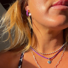 Load image into Gallery viewer, 🔥50% OFF🔥♥MOOD BOOSTING HOOPS & HEART NECKLACE (SET) ♥ RED & PURPLE