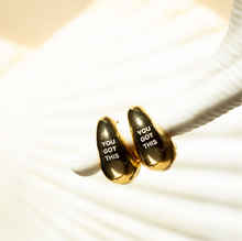 Load image into Gallery viewer, YOU GOT THIS ♥ TEARDROP ♥ HOOPS