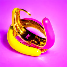 Load image into Gallery viewer, PINK & YELLOW🩷 DOUBLE SIDED 🩷 HAPPY HOOPS