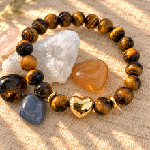 Load image into Gallery viewer, ••NEW•• HAPPY HEART 🖤 GEMSTONE LAYERING BRACLETES