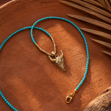 Load image into Gallery viewer, ••NEW•• TURQUOISE SKULL NECKLACE