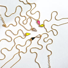 Load image into Gallery viewer, 2 in 1 •• double sided 🩷MINI🩷HEART💛NECKLACE