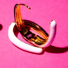 Load image into Gallery viewer, NIGHT & DAY DOUBLE SIDED HOOPS ♥ 14k GOLD