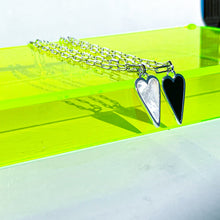 Load image into Gallery viewer, **last one** DOUBLE SIDEDđHAPPY HEART â„ PEARL & BLACK â„SILVER