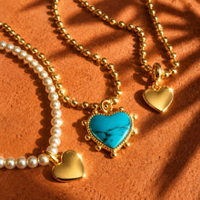 Load image into Gallery viewer, ••NEW•• DELICATE HEART OF GOLD pearl ⚡️NECKLACE