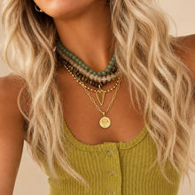 Load image into Gallery viewer, ••NEW•• TIGERS EYE HEART- BEADED NECKLACE