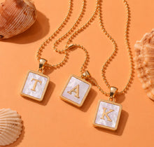 Load image into Gallery viewer, ••NEW•• PINK SEA SHELL 🐚 LETTER NECKLACE