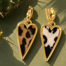 Load image into Gallery viewer, ••NEW•• WILD CHILD (double sided) ⚡️ANIMAL PRINT HEART NECKLACE