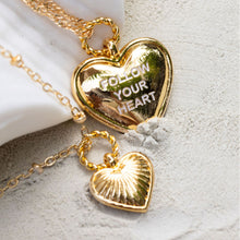 Load image into Gallery viewer, FOLLOW YOUR HEART 🖤mini 🖤 MANTRA NECKLACE