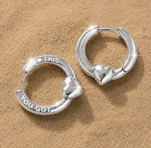Load image into Gallery viewer, ••NEW••YOU GOT THIS ♥ HEART♥ HOOPS (double sided)