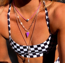 Load image into Gallery viewer, LAST ONE••SALE•• SILVER•• ELECTRIC LOVE 🖤HEART NECKLACE