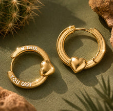 Load image into Gallery viewer, YOU GOT THIS ♥ HEART♥ HOOPS (double sided)