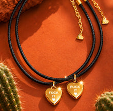 Load image into Gallery viewer, FUCK IT⚡️DOUBLE SIDED HEART CHOKER