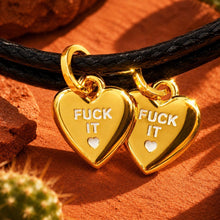 Load image into Gallery viewer, FUCK IT⚡️DOUBLE SIDED HEART CHOKER