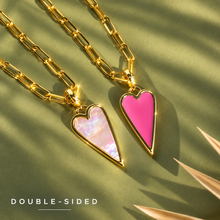 Load image into Gallery viewer, ••NEW•• DOUBLE SIDED 🩷RAVING HEART NECKLACE