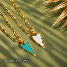 Load image into Gallery viewer, ••NEW•• DOUBLE SIDED 🩷RAVING HEART NECKLACE