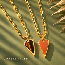Load image into Gallery viewer, ••NEW•• DOUBLE SIDED 🩷RAVING HEART NECKLACE