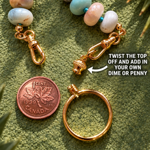 Load image into Gallery viewer, ••NEW•• DIME & PENNY ✨GEMSTONE LOCKET ✨ NECKLACES