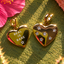 Load image into Gallery viewer, ••limited edition •• REAL IS RARE ☀️HEART MANTRA NECKLACE (double sided)