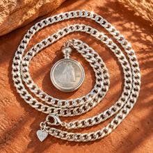 Load image into Gallery viewer, ••NEW•• DIME NECKLACE **SILVER 24" LONG**