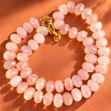 Load image into Gallery viewer, ••ONE OF A KIND•• LOVE HEART + PINK QUARTZ GEMSTONE NECKLACE ✨