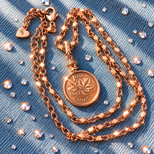 Load image into Gallery viewer, ••NEW•• RUSTIC ROSE GOLD PENNY LOCKET ✨ NECKLACE