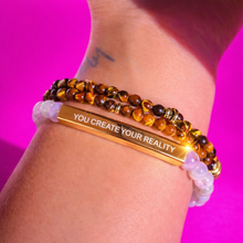 Load image into Gallery viewer, ••50% OFF•• YOU CREATE YOUR REALITY 🖤Mindset Mantra Bracelet