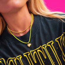 Load image into Gallery viewer, ••NEW•• ELECTRIC ⚡️ LEMONADE MINI HEART 💜 NECKLACE