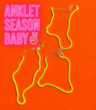Load image into Gallery viewer, ••LAST ONE•• ANKLET •• NEON YELLOW ELECTRIC ⚡️ LIME