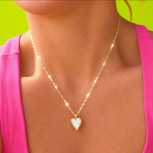 Load image into Gallery viewer, ••LAST ONE•• OPAL HEART 🖤 NECKLACE