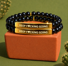 Load image into Gallery viewer, **LAST ONE** KEEP F*CKING GOINGš¤ Mindset Mantra Bracelet