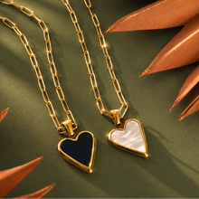 Load image into Gallery viewer, ••sale•• OG WILD at HEART ⫸SEA SHELL 🐚 & BLACK ONYX NECKLACE