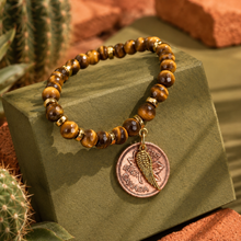 Load image into Gallery viewer, ••NEW•• TIGERS EYE ⚡️LUCKY PENNY BRACELET
