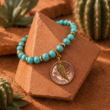 Load image into Gallery viewer, ••NEW•• LUCKY PENNY BRACELET ⚡️TURQUOISE