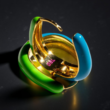 Load image into Gallery viewer, GREEN & BLUE 💚HAPPY 💚 HOOPS