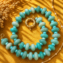 Load image into Gallery viewer, ••NEW•• TURQOISE 🩷BE BOLD charm necklace