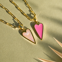 Load image into Gallery viewer, ••NEW•• DOUBLE SIDED 🩷RAVING HEART NECKLACE