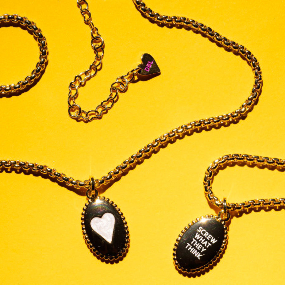 SCREW WHAT THEY THINK 🖤 MANTRA NECKLACE