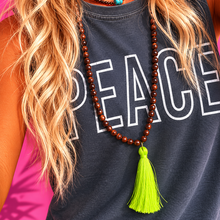 Load image into Gallery viewer, ••NEW•• WOODEN MALA 💖FRINGE NECKLACE
