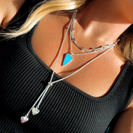 BOLO 🖤FOLLOW YOUR HEART🖤NECKLACE🖤SILVER