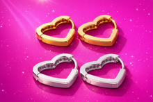 Load image into Gallery viewer, ••SOLD OUT •• MINI🩷HEART HOOPS
