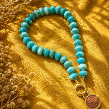 Load image into Gallery viewer, ••NEW•• TURQOISE 🩷BE BOLD charm necklace

