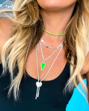 Load image into Gallery viewer, ••NEW••SILVER•• BOLO 💚YOU ROCK •• CHUNKY HEART
