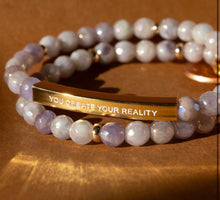 Load image into Gallery viewer, ••NEW••YOU CREATE YOUR REALITY 🖤Mindset Mantra Bracelet
