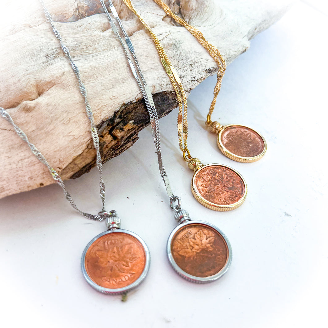 PENNIES FROM HEAVEN & LUCKY PENNY NECKLACE 🖤