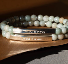 Load image into Gallery viewer, ••NEW•• YOU GOT IT IN YOU🖤 Mindset Mantra Bracelet
