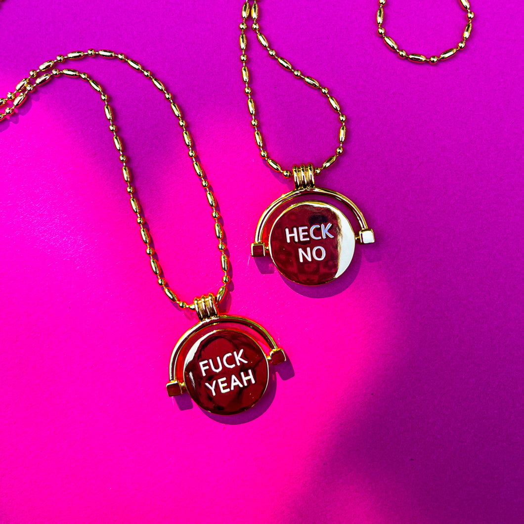 2 in 1 ❤️ SPINNING❤️CLARITY COIN NECKLACE