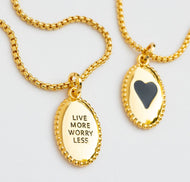 ••presale••LIVE MORE 🖤WORRY LESS 🖤MANTRA NECKLACE