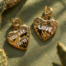 Load image into Gallery viewer, ••NEW•• YOUR A 10/10 SELF LOVE 💕 HEART 🖤 MANTRA NECKLACE (double sided)
